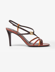Multicolor metallic ayes high-heeled sandals